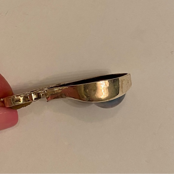 NECKLACE AGI STERLING SILVER BALL CHAIN 20” MABE BLISTER PEARL DRUZY ENHANCER - Picture 11 of 11